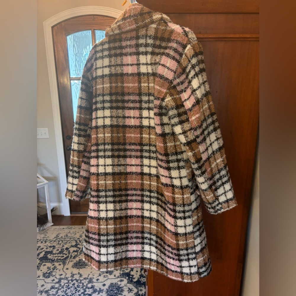 Anthropologie Bernardo Plaid Double Breasted Coat - Picture 8 of 12